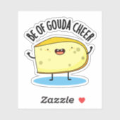 Wees van Gouda Cheer Funny Cheese Pun Sticker (Vel)