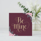 Wees Van Mij Calligrafie: Romantisch Valentijnsont Kaart (Staand voorkant)