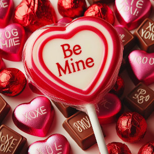 WEES VAN MIJ HART LOLLYPOP VALENTIJN FEESTDAGENKAART
