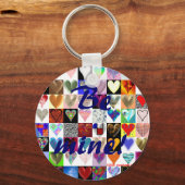 Wees van mij! harttoetsring sleutelhanger (Voorkant)