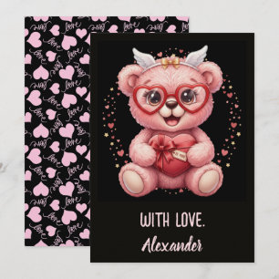 Wees van mij! Knuffel Roze Teddybeer Liefje Kaart