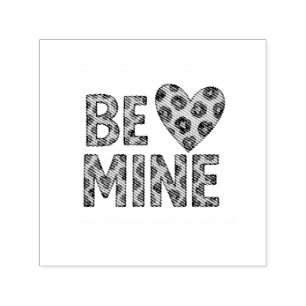 Wees Van Mij, Mijn Valentijn Luipaardprint Zelfinktende Stempel