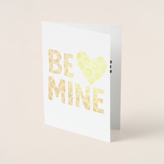 Wees Van Mij, Mijn Valentijnsdag Luipaardprint Folie Kaarten (Voorkant)