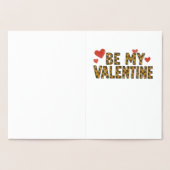 Wees Van Mij, Mijn Valentijnsdag Luipaardprint Folie Kaarten (Binnen)