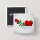 Wees van mij vierkante button 5,1 cm (Voorkant /achterkant)