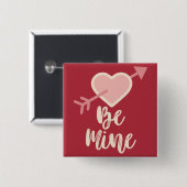 Wees van mij vierkante button 5,1 cm (Voorkant /achterkant)