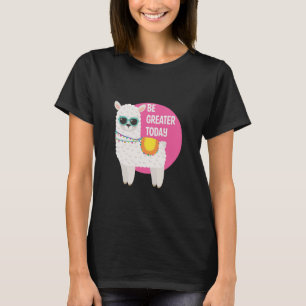 Wees vandaag nog groter Llama draagt zonnesbril Ro T-shirt