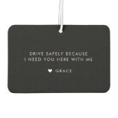 Wees veilig Aangepaste bericht minimalistisch Luchtverfrisser (Achterkant)