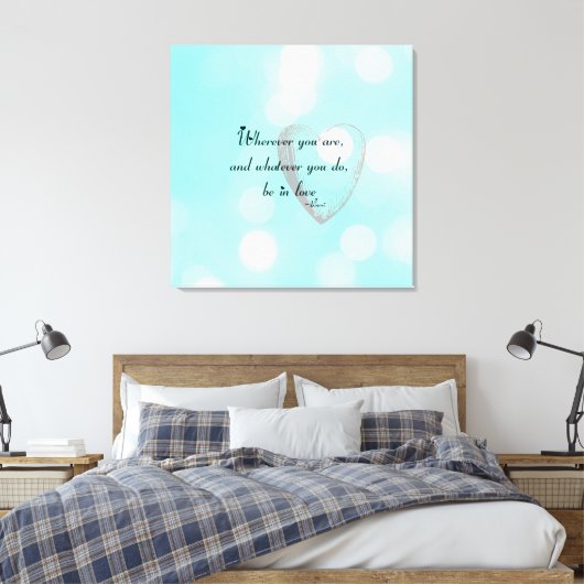 Wees verliefd op Rumi Canvas Afdruk (Insitu (Slaapkamer))