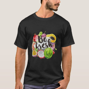 Wees Verse Vegan Fruit Koele Vegetarische Boerenma T-shirt