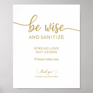 Wees verstandig en ontsmet - verspreid liefde, nie poster