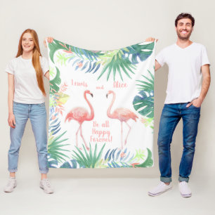 Wees voor altijd gelukkig! Sprookje Twee Roze Flam Fleece Deken