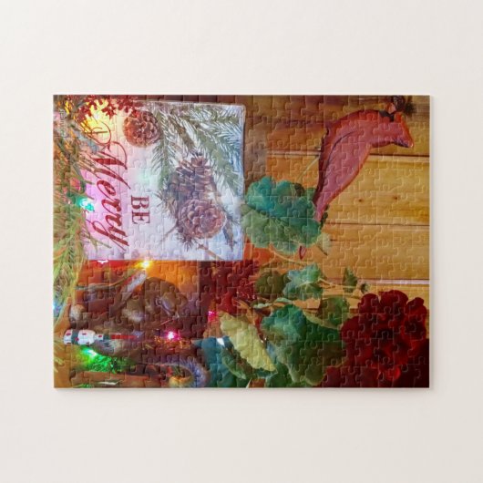 Wees voorzichtig als kardinaalpuzzel legpuzzel (Horizontaal)