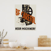 Wees voorzichtig bij Poster van de machine (Keuken)