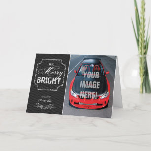 Wees voorzichtig en helder - Subaru STI-wagen met  Feestdagen Kaart