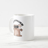 Wees voorzichtig Geweldige Dog Pun Koffiemok (Voorkant links)