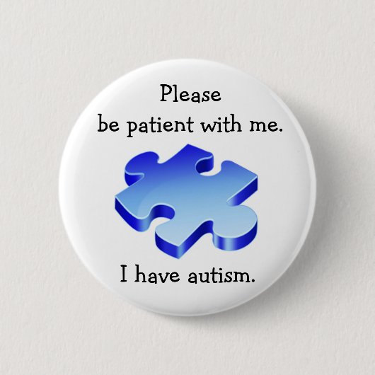 Wees voorzichtig met Autism Button (Voorkant)
