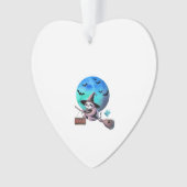 Wees voorzichtig met Cute Heks Luiaard Vliegend op Ornament (voorkant)