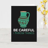 Wees voorzichtig met het gebruik van Pottery Potte Kaart (Gele Bloem)