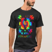 Wees voorzichtig met puzzelstukjes Tie Dye Autisme T-shirt (Voorkant)