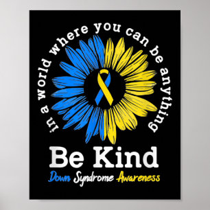 Wees voorzichtig met Syndrome Ribbon Sunflower K Poster