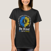 Wees voorzichtig met Syndrome Ribbon Sunflower K T-shirt (Voorkant)