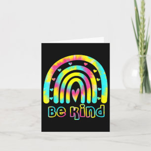 Wees voorzichtig met Tie Dye Rainbow Kindness Auti Kaart