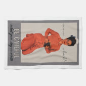 Wees voorzichtig met wat je zegt en schrijf theedoek (Horizontaal)