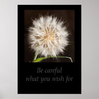 Wees voorzichtig met wat u wilt poster