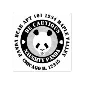 Wees voorzichtig Naught Panda Rubber Stempel (Afrduk)