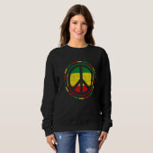 Wees vredig Rasta kleuren Trui (Voorkant volledig)
