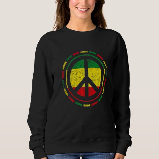 Wees vredig Rasta kleuren Trui (Voorkant)