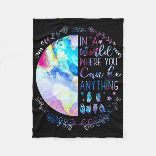 Wees vriendelijk als alfabet Amerikaanse gebarenta Fleece Deken (Voorkant)