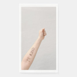 Wees vriendelijk Arm Bericht Handdoek Servet