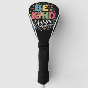 Wees vriendelijk Autisme Bewustzijn Kleurrijk Ontw Golfheadcover