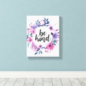 Wees vriendelijk canvas afdruk (Insitu (Houten vloer))