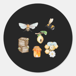 Wees vriendelijk citaat en Schattigee Bee Lover Gi Ronde Sticker