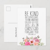 Wees vriendelijk en meelevend, Efeziërs 4:32 Briefkaart (Voorkant / Achterkant)