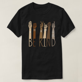 Wees vriendelijk - Gebarentaal - Vrede T-shirt