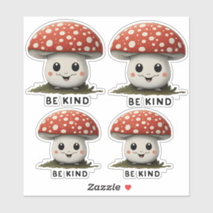 Wees vriendelijk grillig lachend Schattige rode to Sticker