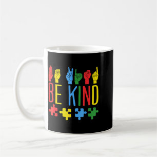 Wees Vriendelijk Hand Gebarentaal Puzzel Au Bewust Koffiemok