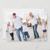 Wees vriendelijk in Blauwe Kerstmis Twee Fotokaart Feestdagenkaart (Achterkant)