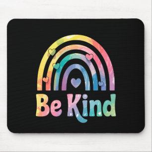 Wees vriendelijk kleurrijke regenboog - Inspireren Muismat
