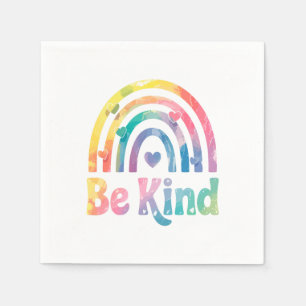 Wees vriendelijk kleurrijke regenboog - Inspireren Servet