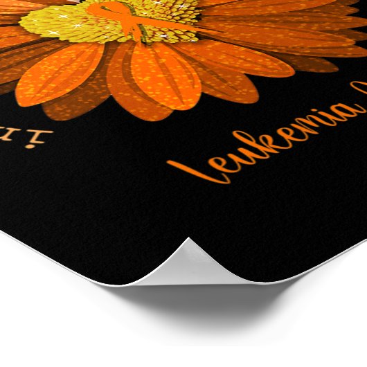 Wees vriendelijk Leukemie Bewustzijn Oranje lint Poster (Hoek)