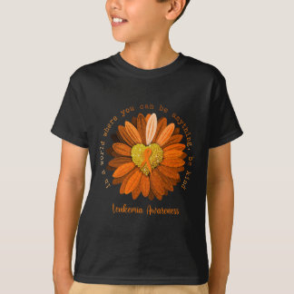 Wees vriendelijk Leukemie Bewustzijn Oranje lint T-shirt