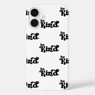 Wees vriendelijk Minimalist – Vetgedrukte Zwarte iPhone 16 Hoesje
