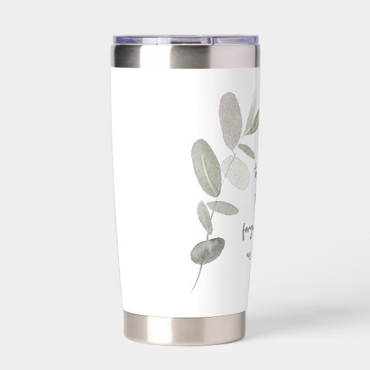 Wees vriendelijk minimalistisch botanisch geïsoleerde drinkbeker (Voorkant)