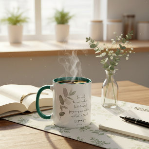 Wees vriendelijk minimalistisch botanisch  mok