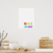 Wees vriendelijk of ga weg poster (Keuken)